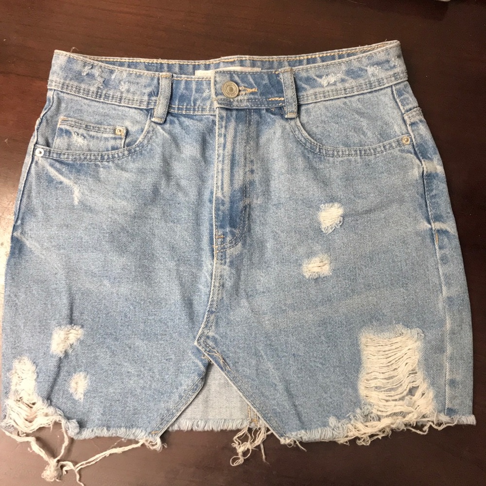 Zara denim mini skirt
